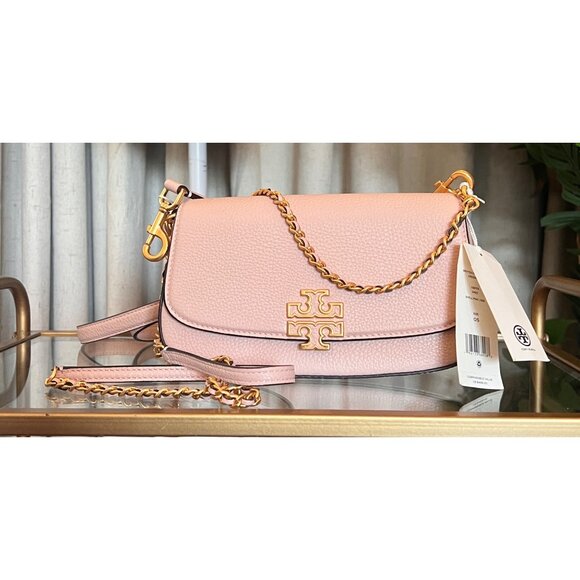 NEW!  Tory Burch Britten Convertible Crossbody Shoulder Bag in Shell Pink - Picture 7 of 15